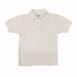 White Short Sleeve Golf Shirt - Adult - Plain No Logo