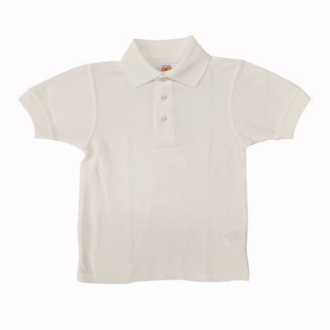 White Short Sleeve Golf Shirt - Adult - Plain No Logo