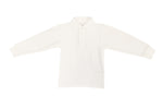 White Long Sleeve Golf Shirt - Adult - Plain No Logo