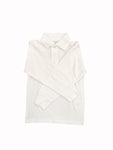 White Long Sleeve Golf Shirt - Adult - Plain No Logo