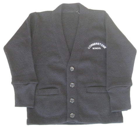 Navy Cardigan - Youth - Cornerstone Montessori
