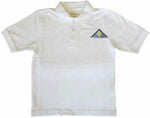 White Short Sleeve Golf Shirt - Adult - Global Montessori
