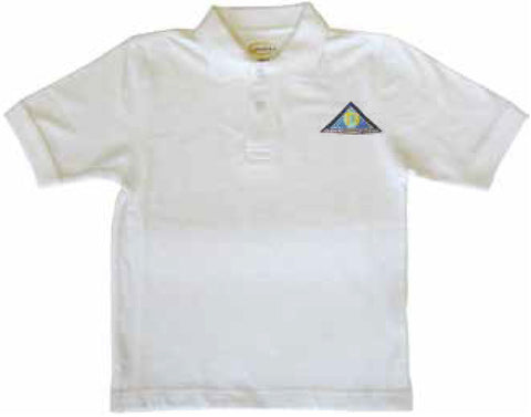 White Short Sleeve Golf Shirt - Youth - Global Montessori